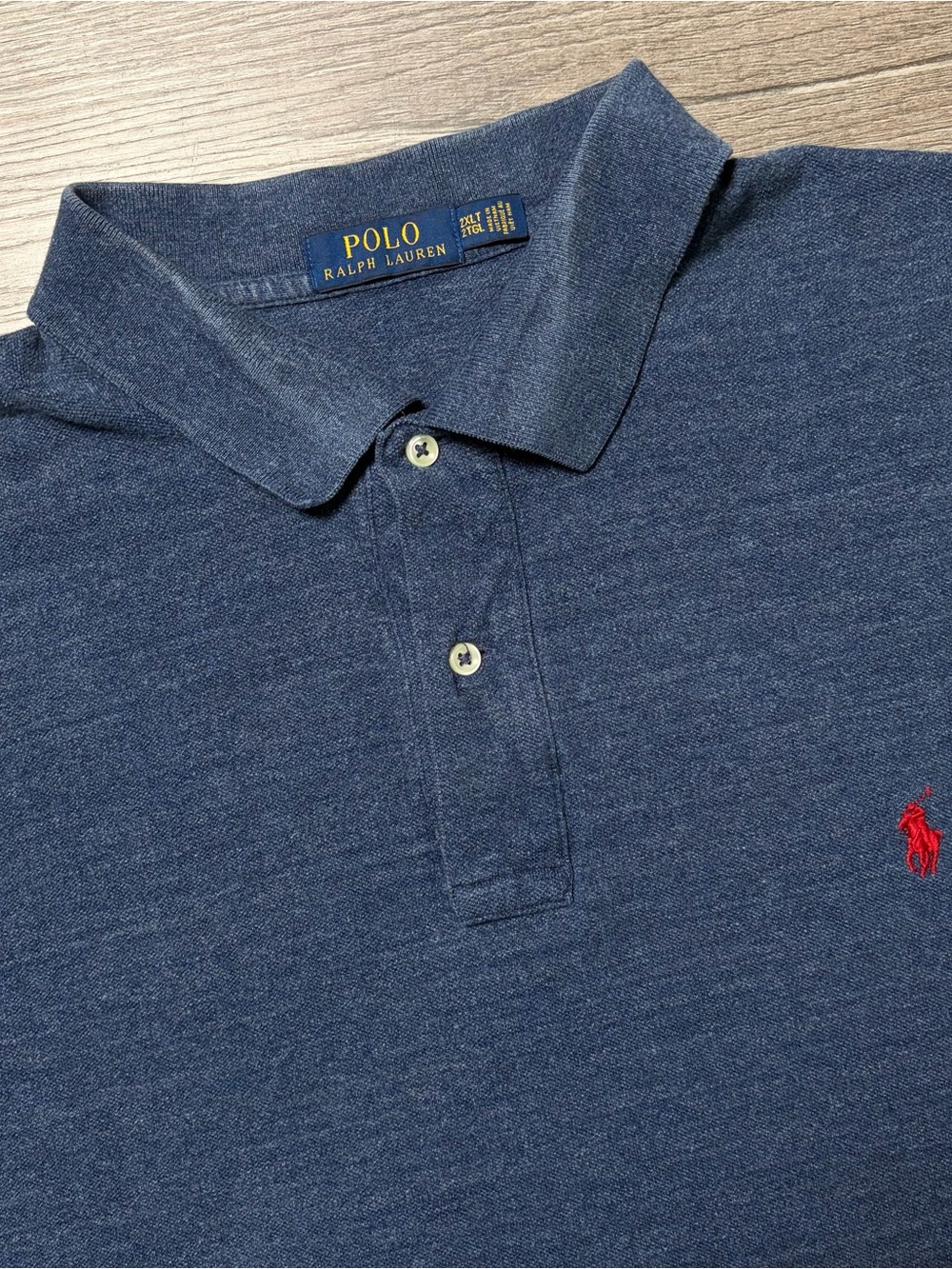 Polo Ralph Lauren Men's Short Sleeve Polo Shirt Size 2XLT Navy Blue Pony Logo